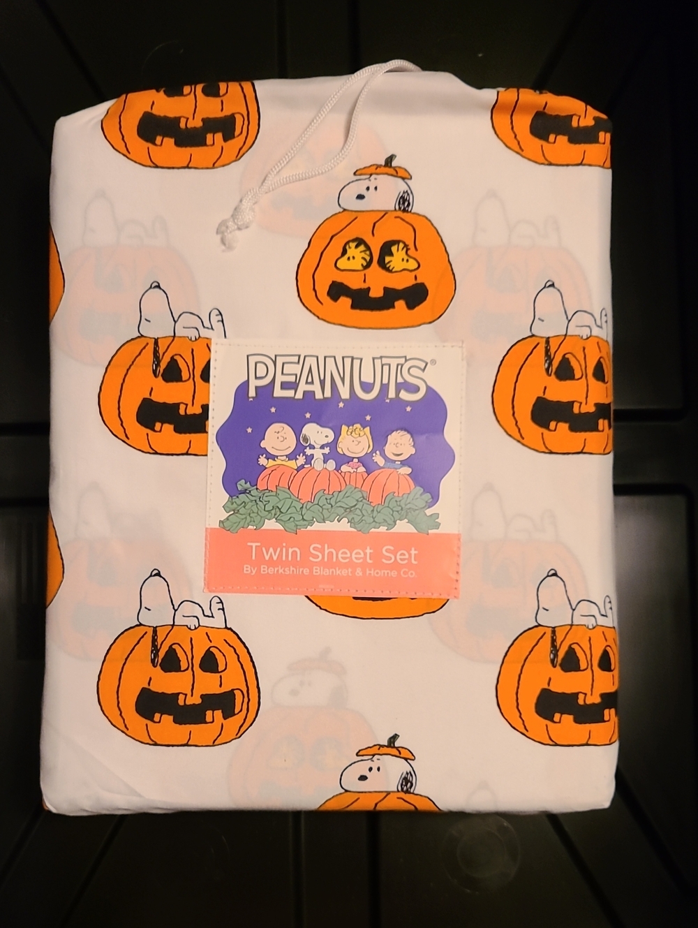 Peanuts Halloween Snoopy Pumpkin Twin Sheet Set By Berkshire